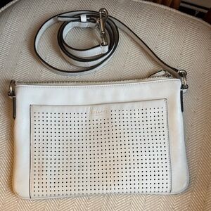 Coach Legacy Perforated White Crossbody Bag